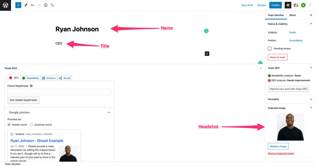 Adding a post to the custom post type
