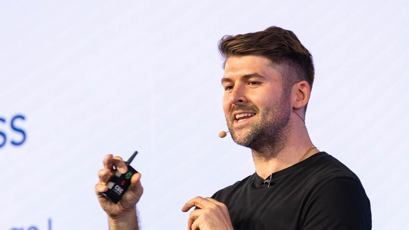 Chris Donnelly speaking to small business owners.