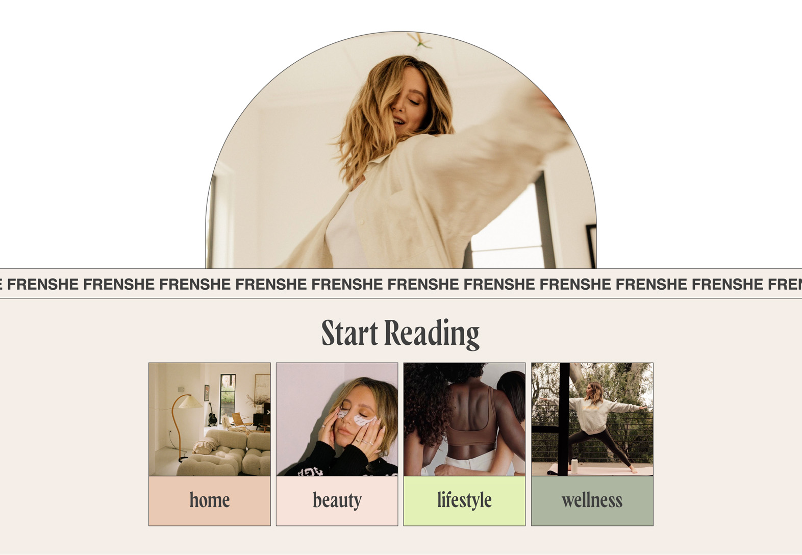 Ashley Tisdale's Frenshe.com is on Showit