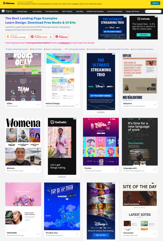 Lapa Ninja website homepage