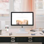 computer screen of wedding photography website