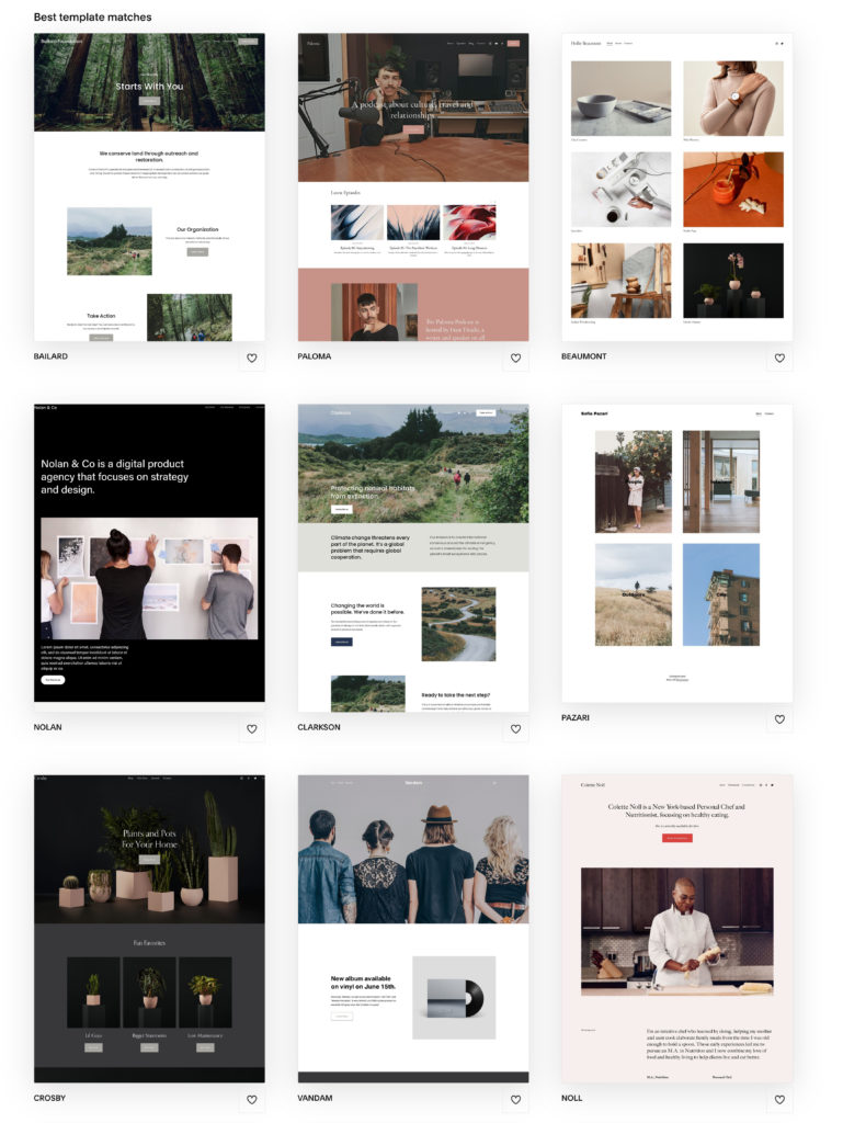 SquareSpace Templates