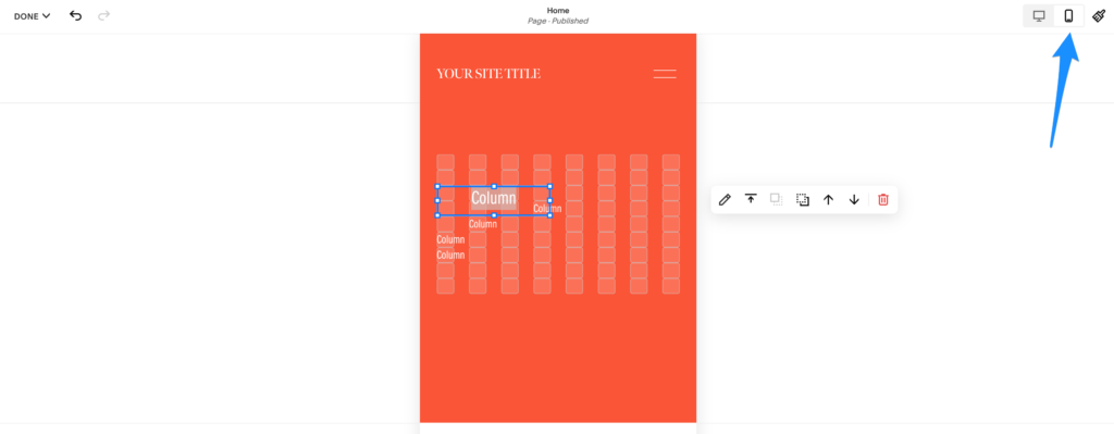 SquareSpace Fluid Engine mobile editing