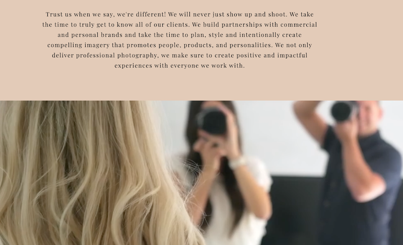 professional photography website