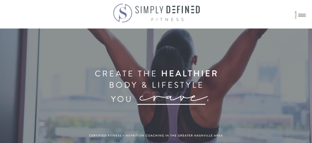 screenshot of https://simplydefinedfitness.com/