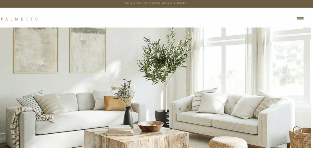 The Palmetto template in the Website Templates for Portfolios blog