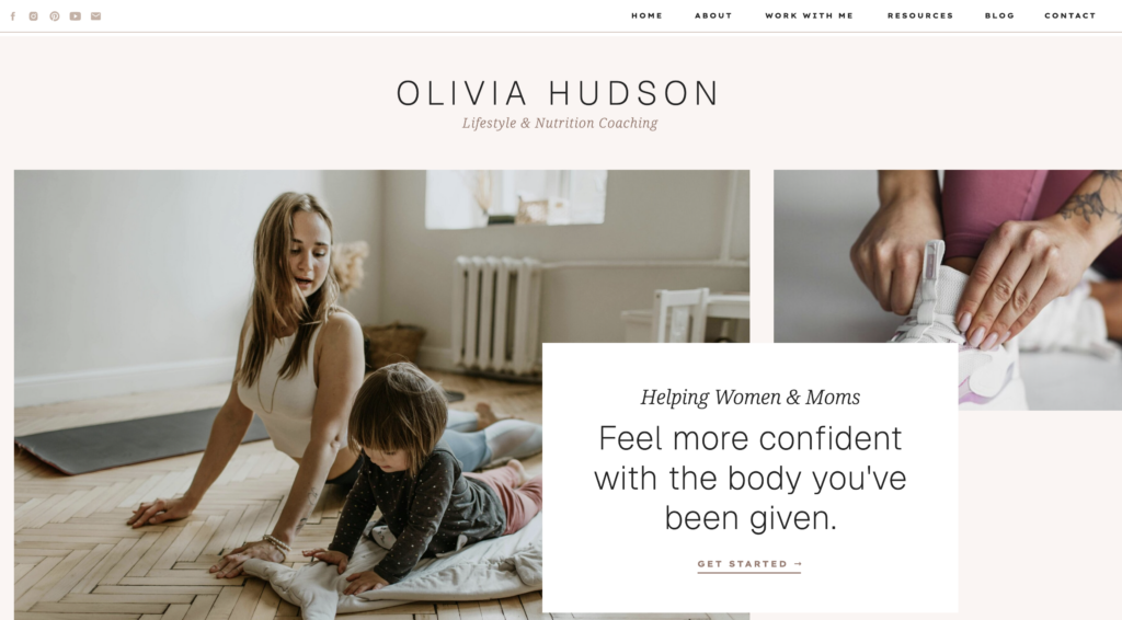 Health and Wellness Website Templates Olivia Hudson
