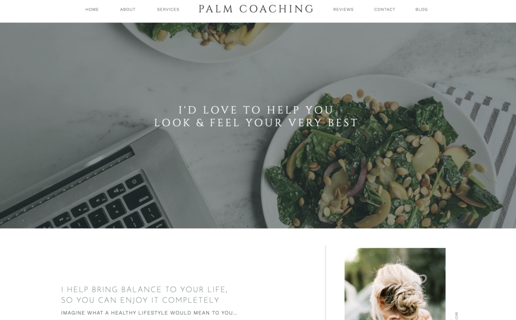 Health and Wellness Website Templates  Palm Coaching