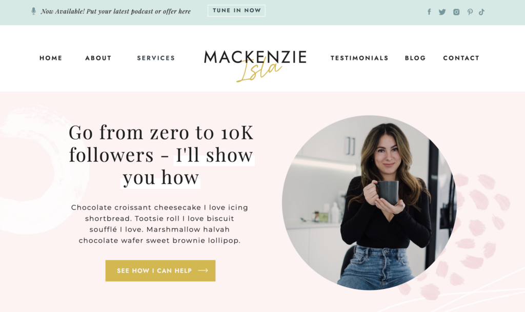 Coaching & Consulting Website Templates Mackenzie Isla
